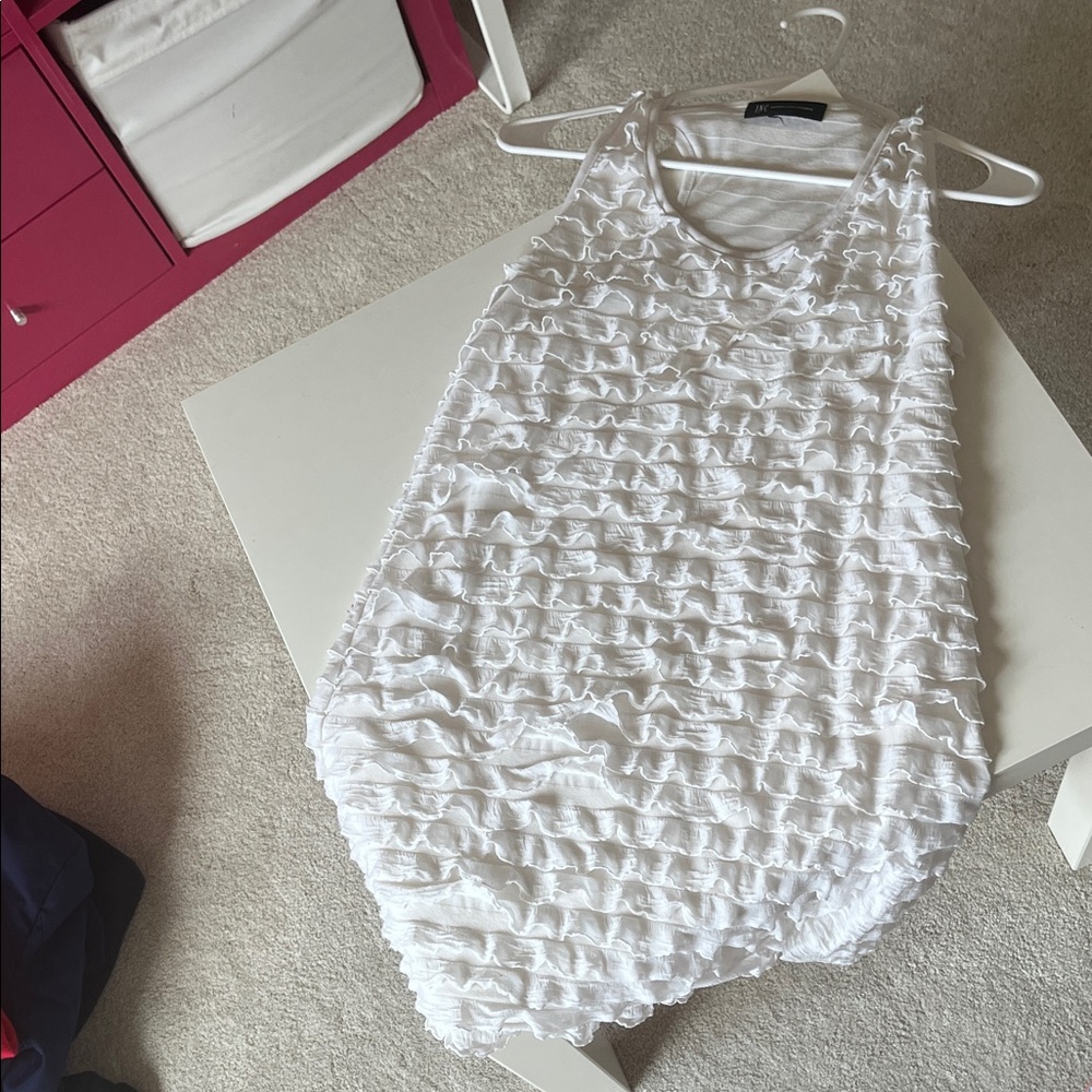 INC International Concepts White Textured Top